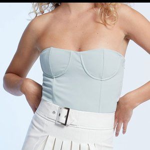 PACSUN LA Hearts Strapless Structured Tube Top in Sage Green